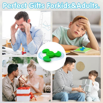 60 Pcs Mini Fidget Spinner Toys , Fidget Toys Bulk for Kids, Sensory Hand Fidget Pack Bulk | Anxiety Toys Stress Relief Reducer, Assorted Styles, Classroom Prizes for Kids
