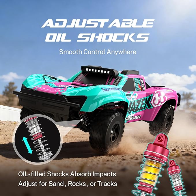 Hosim 1/10 RC Truck 4WD Brushless Buggy Cars MAZEK RTR 62+ MPH Hobby Grade High Speed Remote Control Car for Adults &amp Teens Off-Road Bashing Rock Crawling Racing Waterproof Electric Monster Tru