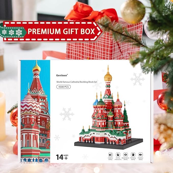 Building Block Set Saint Basil's Cathedral Architecture Model Micro Mini Blocks Educational Mini Blocks 4300 PCS