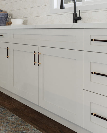 Design House Brookings Shaker Unassembled Base Kitchen Cabinet B9, 9 W x 24 D x 34.5 H, Brown, Solid Wood, Design House, 561316