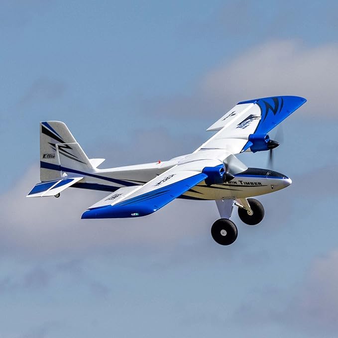 E-flite RC Airplane Twin Timber 1.6m BNF Basic Transmitter Battery and Charger Not Included with AS3X and Safe Select EFL23850 Airplanes B&ampF Electric