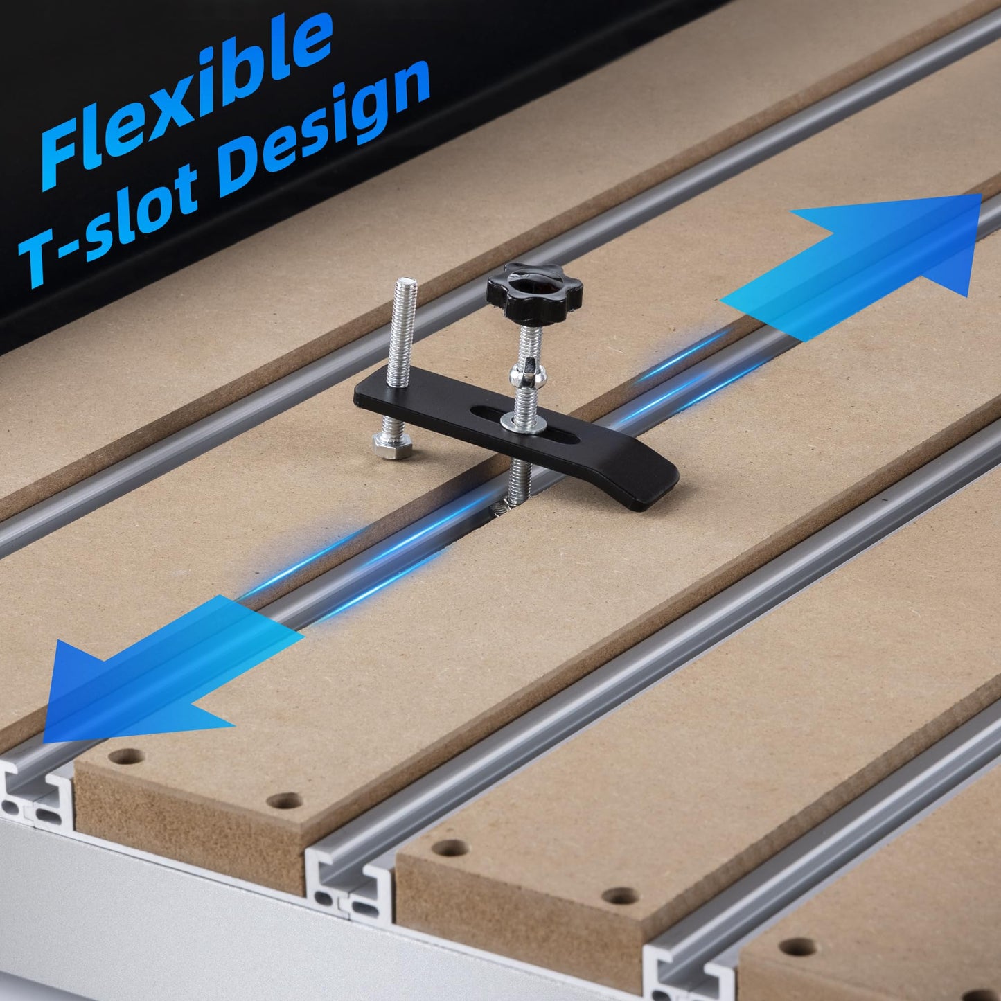 FoxAlien Latest XE-PRO CNC Router Machine + Hybrid T-slot Spoilboard Worktable Upgrade Kit