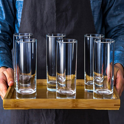 binsakao Premium Highball Glass Set - Elegant Tom Collins Glasses Set of 6-9 oz Tall Drinking Water Glasses - Bar Glassware for Mojito, Whiskey, Cocktail