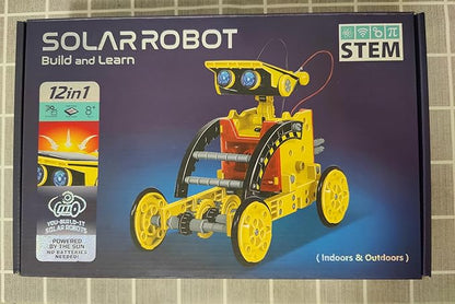 12-in-1 STEM Solar Robot Kit Solar Powered Science Building Toys for Boys Age 8-12 Educational Robotics Learning Experiment Set for Kids
