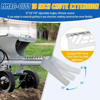 𝑼𝒑𝒈𝒓𝒂𝒅𝒆 MMXR-3221 Mud Mixer Set, MMAC-0123 Mud Mixer Hopper Extension and MMAC-0133 Chute Extension, Rust Resistant Heavy-Duty Steel, for Large Construction, 3-Yr Service