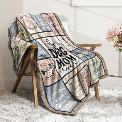 SteadStyle Dog Mom Gifts for Women – Best Ever Blanket for Pet Lovers, Funny Canine-Inspired Throw for Women, Cozy Present for Dog Owners on Birthday, Christmas, or Mother’s Day 60" x 50"