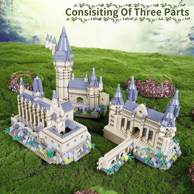 3000+PCS Micro Mini Blocks Magic Castle Building Blocks ToysCreative Ideals Hog Tower Building Sets Best Choice for 14+ Boys Girls or Adults