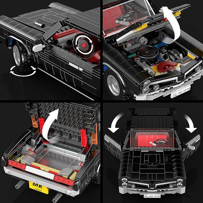 Mould King 10199 Classic Sports Cars Building Sets MOC Blocks Collectible Car Model Kits Racing Car Building Kits Birthday Gifts for Adults/Teens 14+ (1563 Pieces)