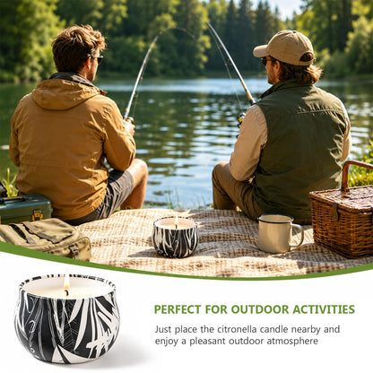 Citronella Candles Outdoor, 12 Pack Natural Soy Wax Citronella Candles, 300 Hours Long-Lasting Burn Citronellas Candle for Backyard, Garden, Patio and Camping