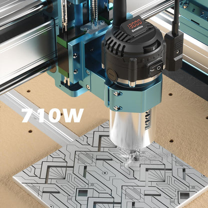 Genmitsu 4040-PRO MAX CNC Router + CFL55-33 5000mW Optical Power Laser Module, 710W Trimmer & Linear Rail Driven, Work Area 400 x 400 x 78mm, for Wood Metal Acrylic Cutting Milling, GRBL Control