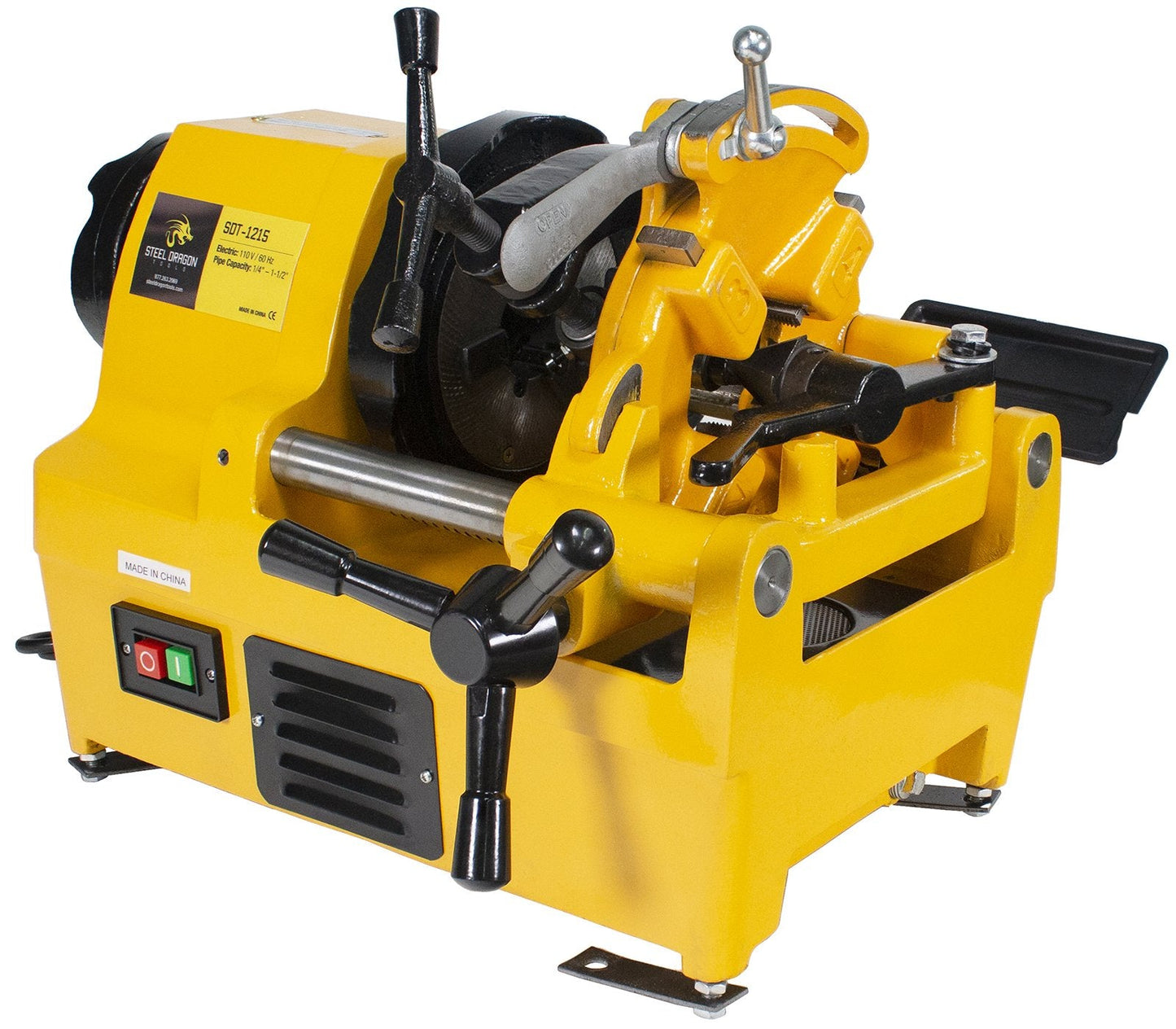 Steel Dragon Tools 1215 1-1/2" Power Pipe Threader Threading Machine with 811A Self Oiling Die Head fits RIDGID 47770 47765 47760 Dies