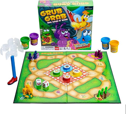 Grub Grab Board Games for Kids 4-6 Interactive Game Ant Bugs Boardgame for Children and Family Night 2-6 Players Ages 4+