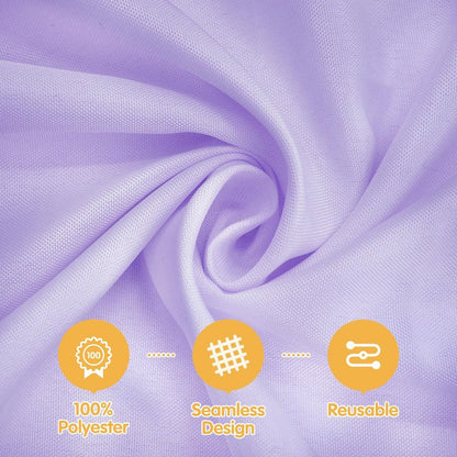 BRILLMAX 8 Pack Lavender Tablecloths 60 x 102 Inch for 6ft Rectangle Tables - 150 GSM Polyester Fabric, 15" Standard Drop, Water, Stain & Wrinkle Resistant Cloth Cover for Wedding Dining Buffet