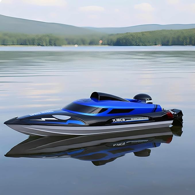 14 inch Big RC Boat Remote Control Boat for Kids and Adults 25 KPH Fast RC Speed Boat with Two 1100mAh Batteries Waterproof Toy Boats for Lakes Pools &amp River