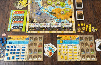 Capstone Games Boonlake Euro Strategy Board Game for 1-4 Players – Hand Management Engine Building Resource Planning Territory Development Strategic Solo &amp Competitive Fun – 90 Min | Ages 14+