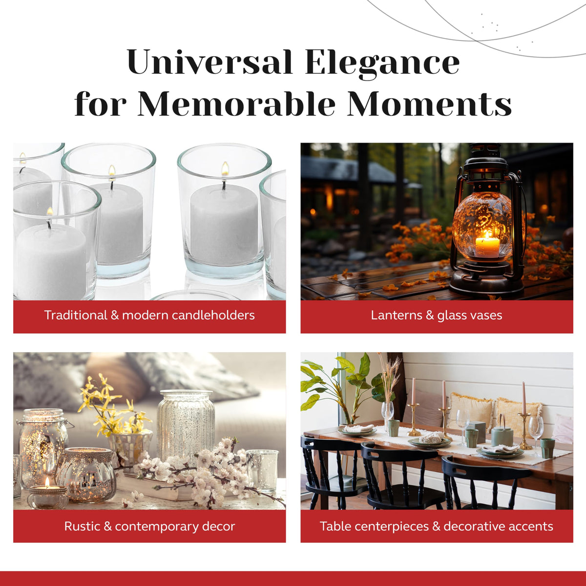 Fresh Linen Scented Votive Candles, Set of 12-1.25" Wax Candles for Home, Scented 10 Hour Burn Time - Aromatherapy, Spa Ambiance, Table Centerpieces & Home Décor