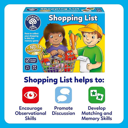 Orchard Toys Shopping List - Educational Memory Game - Age 3-7 - Perfect For Home Learning