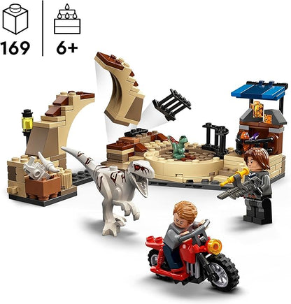 LEGO 76945 Jurassic World Atrociraptor: Motorcycle Chase Set of 3 Dinosaur Figures and Toy Motorcycle for Children from 6 Years