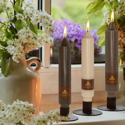 Autumn Candle Dinner Candle Unscented 4 PCS Gradient Coffee Candles Sticks 7 inch Tapered Candles Sticks for Home Holiday Wedding Party Decoration