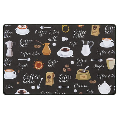SHACOS Coffee Mat 2-Pack 12x19 Inch Absorbent Non Slip Coffee Maker Mats for Countertop Bar Accessories Dish Drying Mat Waterproof Heat Resistant, Brown