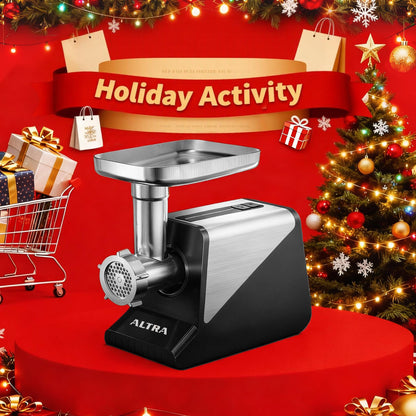 ALTRA LIFE #8 Meat Grinder, [3200W Max] Electric Heavy Duty Sausage Stuff with 2 Stainless Steel Blades and 3 Grinding Plates, Sausage Tube & Kibbe Kit, for Commercial & Home Use