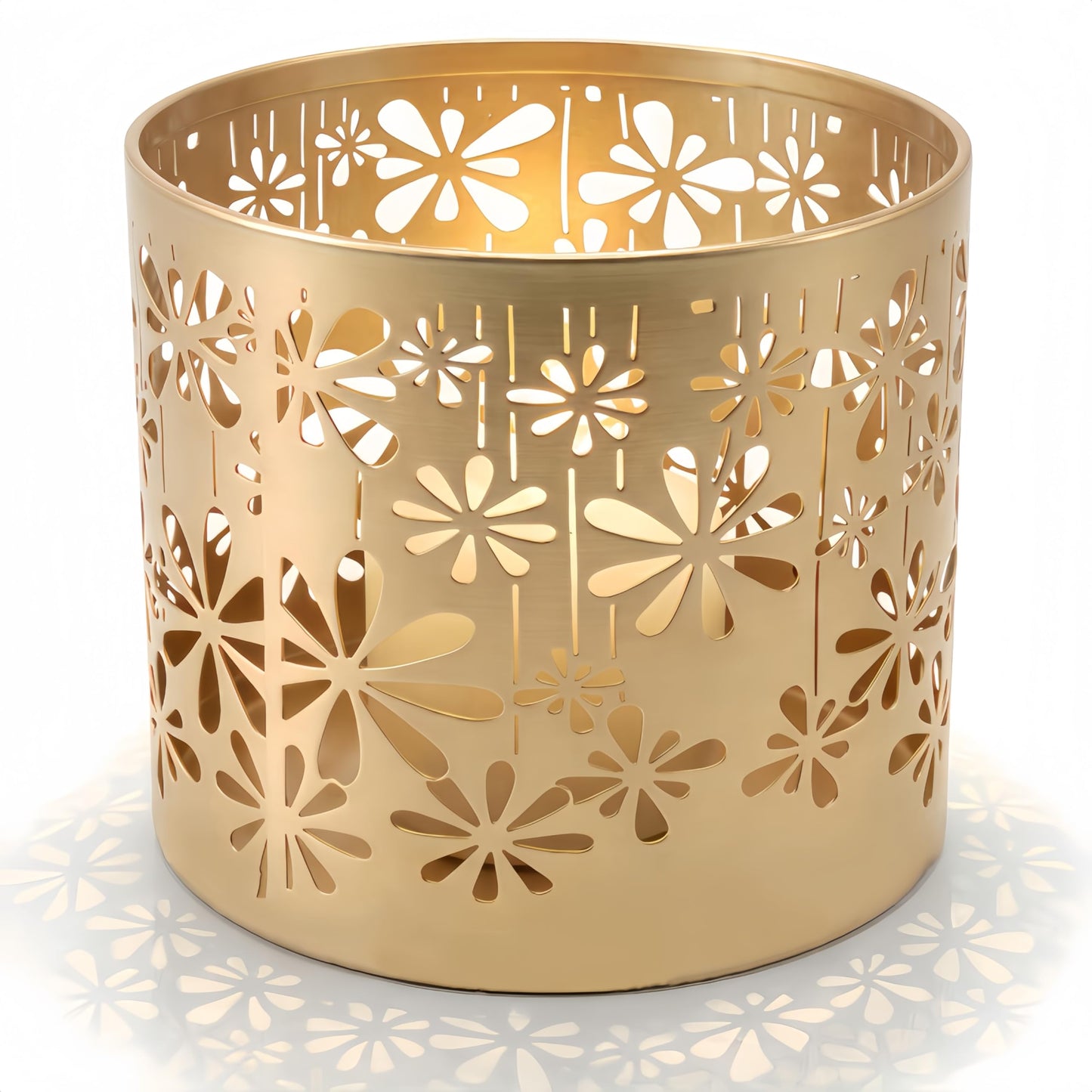 Iron Lantern Candle Holder, Metal Candle Holder Round Hollow Out Decorative Candle Cage, for Table Centerpiece, Fireplace, Home Decor, Wedding, Party