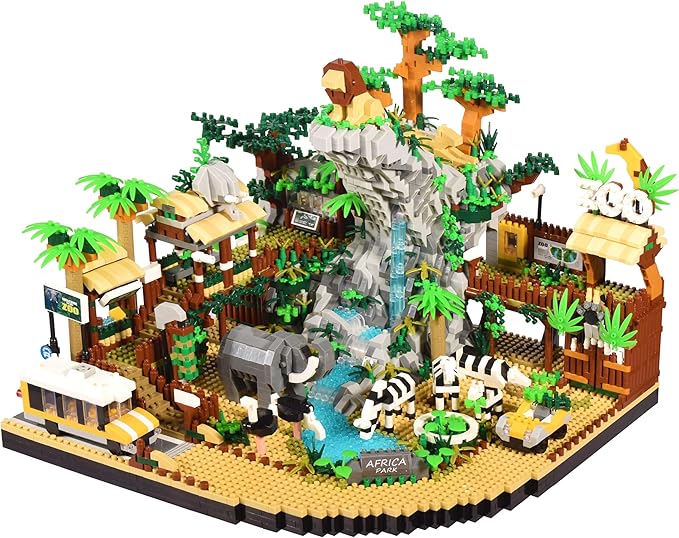 Zoo Micro Building Blocks Set 4800PCS for Adults or Teens Ages of 14+ Animals Park DIY Modle Kit in Living Room or Office Decorative Items Collection Model for Lovers