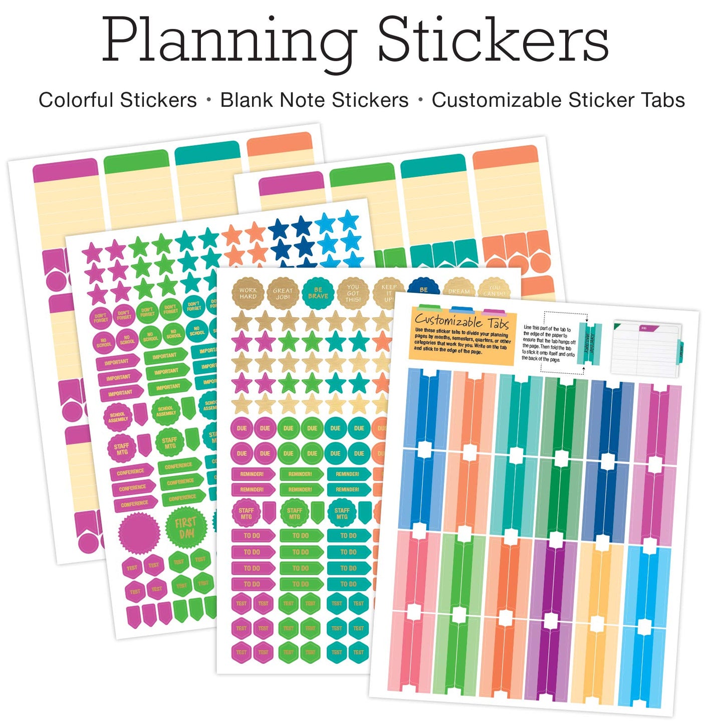 Elan Publishing Company DELUXE Undated Teacher Planner: 8.5x11 Includes 7 Periods, Page Tabs, Bookmark, Planning Stickers, Pocket Folder Daily Weekly Monthly Planner Yearly Agenda (Spring Floral)