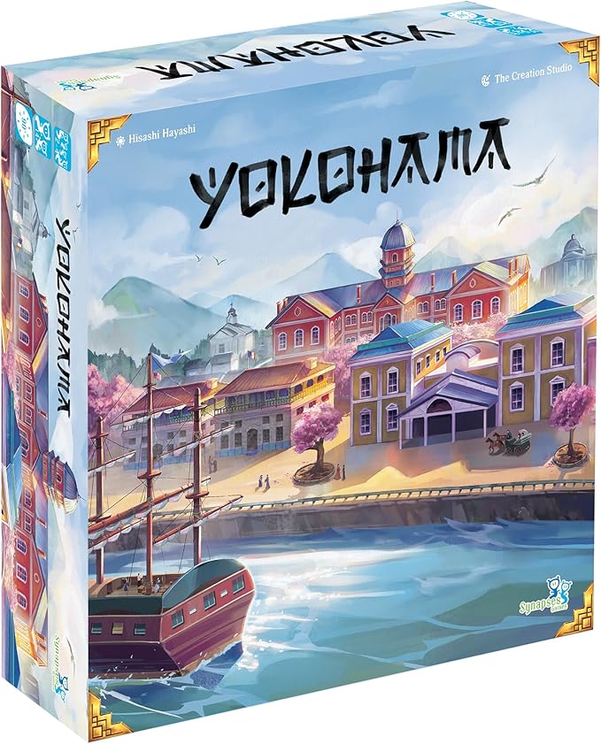 Synapses Games | Yokohama | Strategy Board Game | Worker Placement Set in Japan | 2 to 4 Players | 90 Minutes | Ages 14+