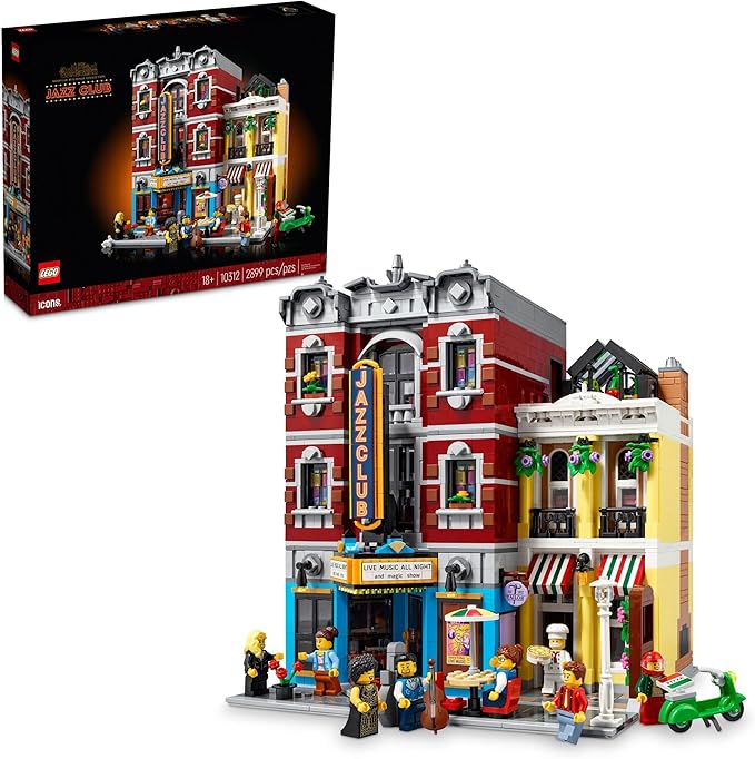 LEGO Icons Jazz Club 10312 Building Set for Adults and Teens A Collectible Gift for Musicians Music Lovers and Jazz Fans Includes 5 Detailed Rooms Within The Music Venue and 8 Minifigures