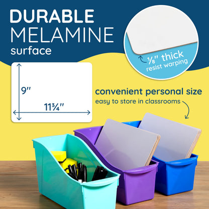 Blue Summit Supplies 30 Pack Mini Dry Erase Boards Classroom Set, Small Whiteboards for Students, Markers and Erasers, Lapboards Ideal for Individuals, Teachers, Students, Groups, 30 White Board Pack