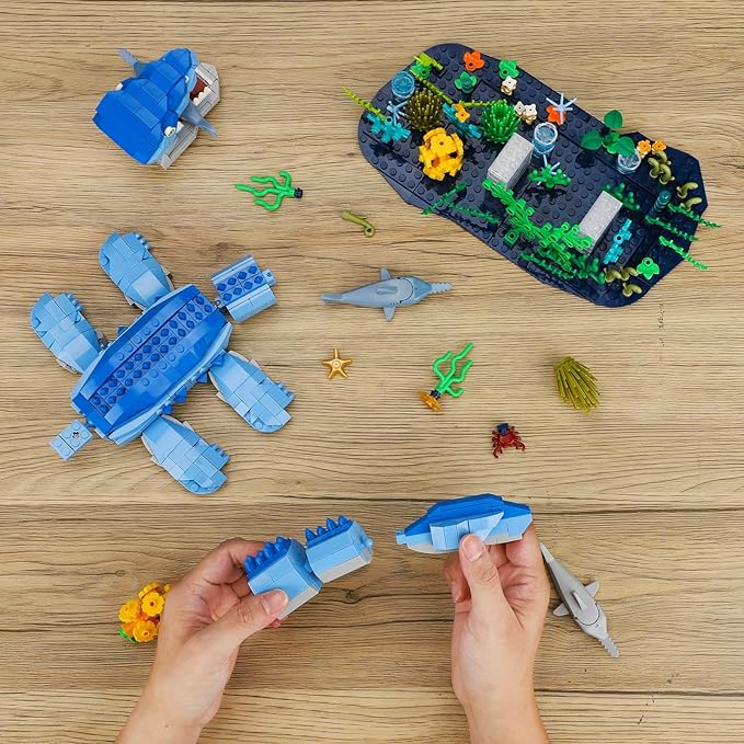 Dinosaur World Mosasaurus Building Set- Compatible with Lego Sets for Boys 8-14 Jurassic Ocean Building Birthday Gift Set for Boys &amp Adults (787 Pcs)