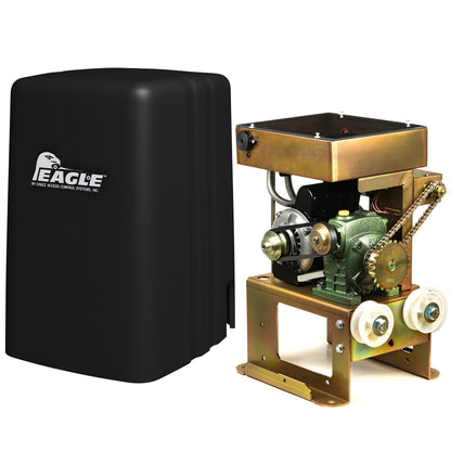 Home Slide Gate Opener Eagle 1000 FSC 1/2 HP Sliding Gate Motor Operator System Residential and Light Commercial for 27’ feet 600lbs Rolling Gates with Wireless Remotes
