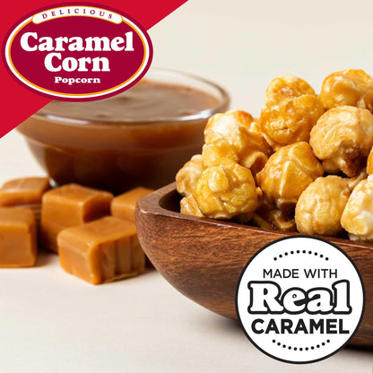 Popcornopolis 9.5 oz Bag, Caramel Flavored Indulgent Popcorn