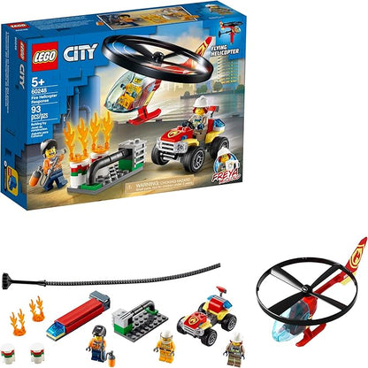 LEGO City Fire Helicopter Response 60248 Firefighter Toy Fun Building Set for Kids (93 Pieces)