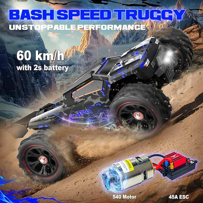 1:14 Scale RC Cars for Adults 60KPH High Speed RC Truggy 4X4 Off-Road Remote Control Truck Waterproof Electric Car with 2S Battery All Terrain RC Vehicle for Snow Sand Beach &amp Rocky Surfaces