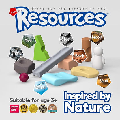 Taksa Toys Creative Unique Building Stem Toys for Kids Ages 4 5 6 7+ Educational Blocks Resources for Learning Open-Ended Montessori Toys for Girls Boys Fine Motor Skills Reggio Emilia Toys 72 Pcs