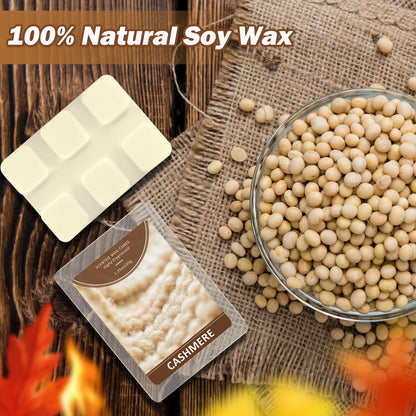 SCENTORINI Wax Melts, Cashmere Scent Wax Cubes 4 Pack, Summer Scent Soy Wax for Wax Warmer, Candle Making, Christmas Decoration and Home Fragrance