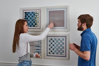 Magnetic Canvas Game Set. Chess/Checkers/Backgammon/TIC TAC Toe. Decrotive Game Sets use an mounting System That Gives Easy Access to Them. (Beach)