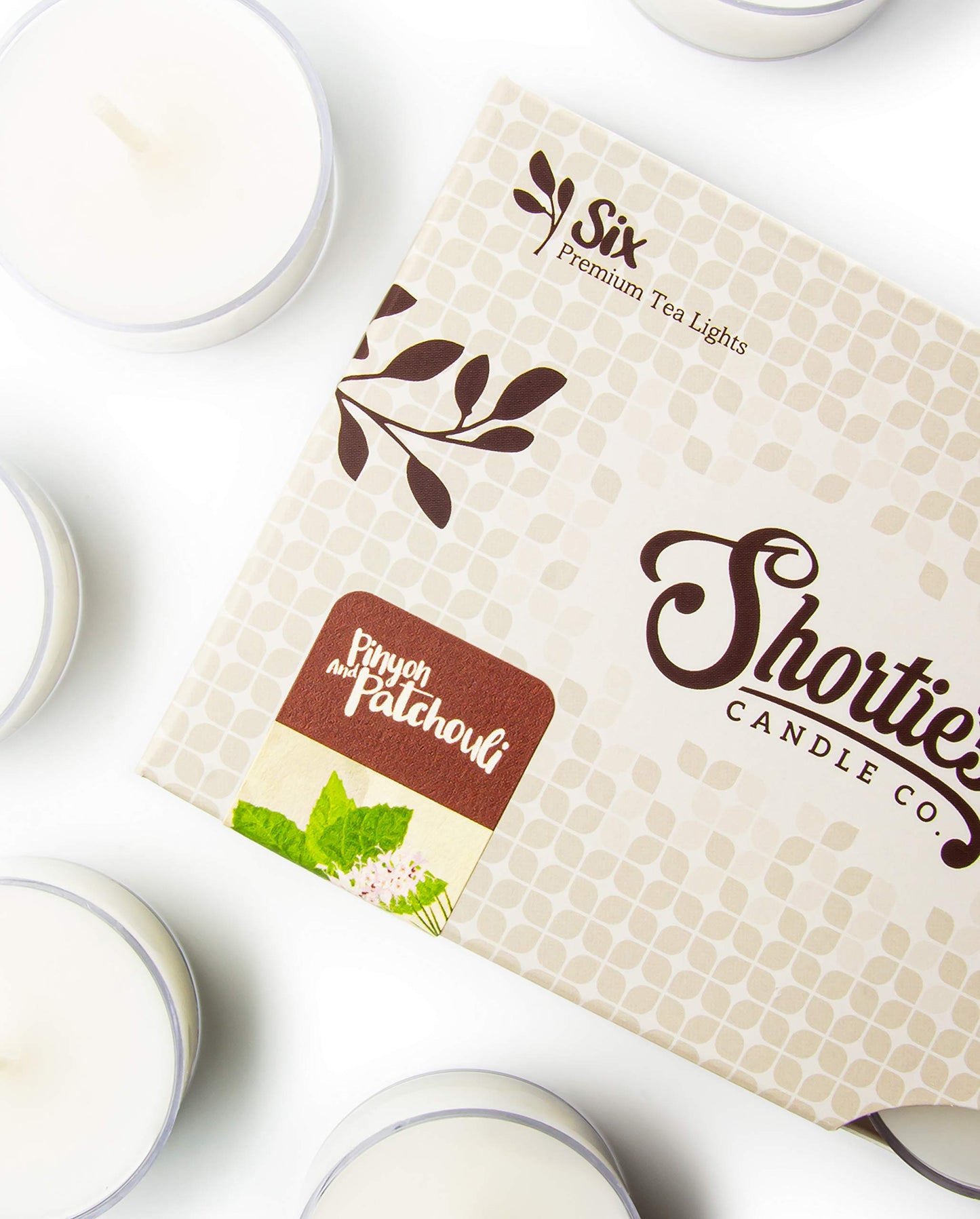 Pinyon & Patchouli Premium Tealight Candles Bulk Pack - Highly Scented with Essential Oils - 24 White Tea Lights - Beautiful Candlelight - Made in the USA - Incense & Earth Collection