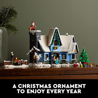 LEGO Icons Santa’s Visit 10293 Christmas House Model Building Set for Adults and Families Festive Home Décor with Xmas Tree Gift Idea