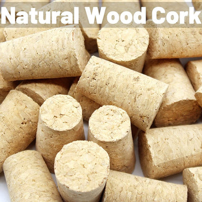 Anvin 30 Pack Wood Corks Plugs Tapered Blank Natural Wooden Corks Replacement for Wine, Beer, Liquor Bottles, Cork Crafts (0.87x0.67x1.38inch)