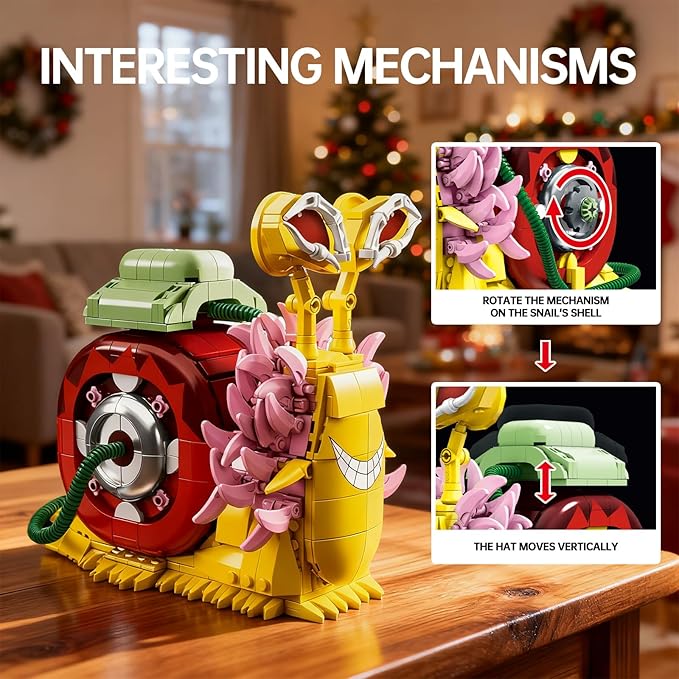 Animal Snail Building Block Sets Anime Phone Bug Models for Fans Creative Gift for Adults Teens 738 PCS