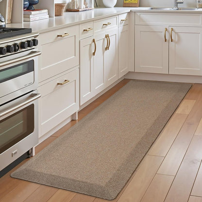 LUMI Anti Fatigue Cushioned Comfort Mats for Standing, 3/4 Thick Ergonomic Mats for Desk Office, Non-Slip, Ultra Soft, Memory Foam Rugs for Home, Kitchen, Laundry, 20"x32", Beige