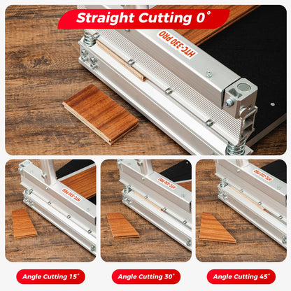 17mm Thick Upgrade Stability Heavy Laminate Floor Cutter,13" Professional Vinyl Flooring Cutter with 15° /30° /45°Adjustable Angle Settings,Cuts Laminate, LVP,LVT,SPC,Engineered Hardwood