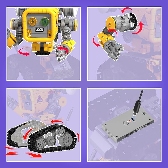 5 in 1 STEM RC Robotics Kit APP &amp Remote Control Robot Building Kit DIY Science Kits for Kids Age 8-12 8 Year Old Boy Birthday Gift