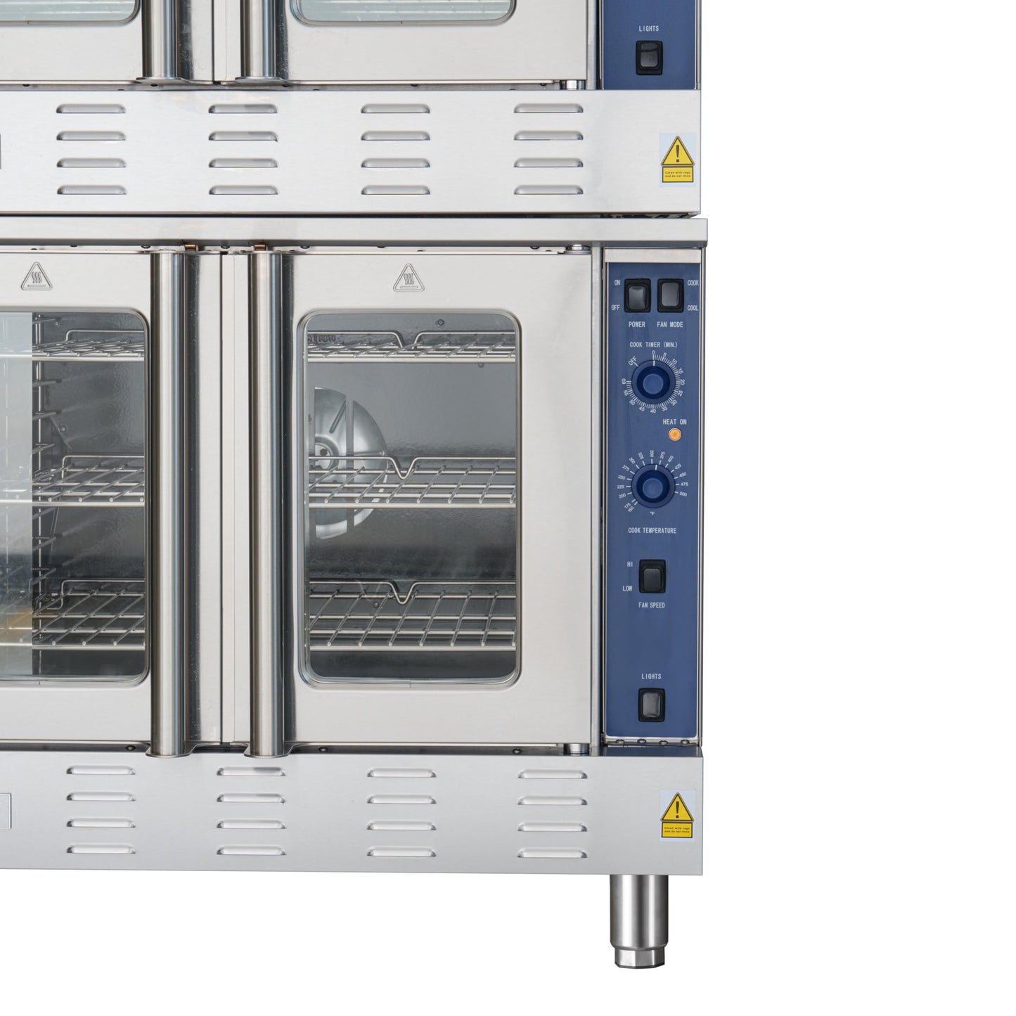 KoolMore 38 in. Full Size Double Commercial Liquid Propane Convection Oven 108,000 BTU With Stacking Kit in Stainless-Steel (KM-DCCO54-LP)