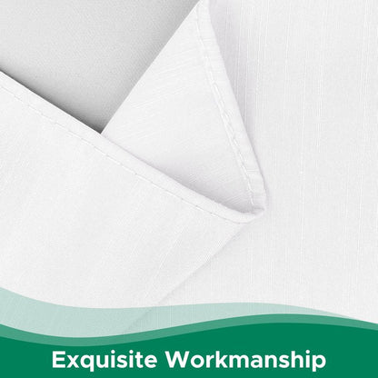 Biscaynebay Wrap Around Bed Skirts for Queen Beds 15" Drop, White Adjustable Elastic Dust Ruffles Easy Fit Wrinkle & Fade Resistant Silky Luxurious Fabric Machine Washable