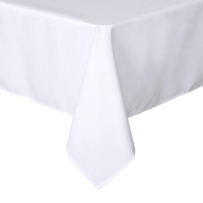 sancua Square Tablecloth - 70 x 70 Inch - Water Resistant Spill Proof Washable Polyester Table Cloth, Decorative Fabric Table Cover for Dining Tables, Buffet Parties and Camping, White
