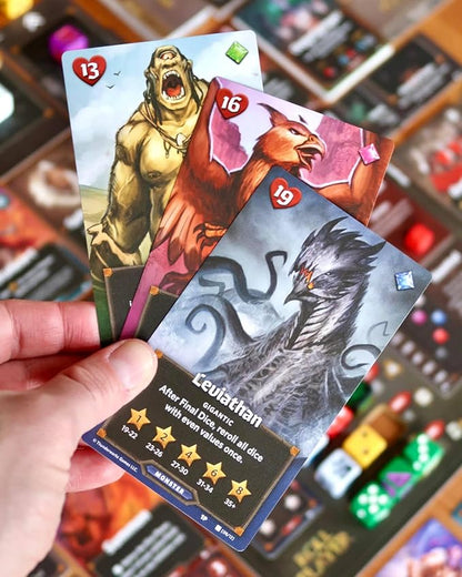 Fiends &amp Familiars - Expansion for Roll Player Board Game | New Animal Familiars Dice 200+ New Cards with Spells Gear Monsters &amp More | Dice Drafting Family Game 1-4 Players | Thunderwork